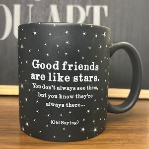 Quotable Mugs Good Friends Are Like Stars white and black mug